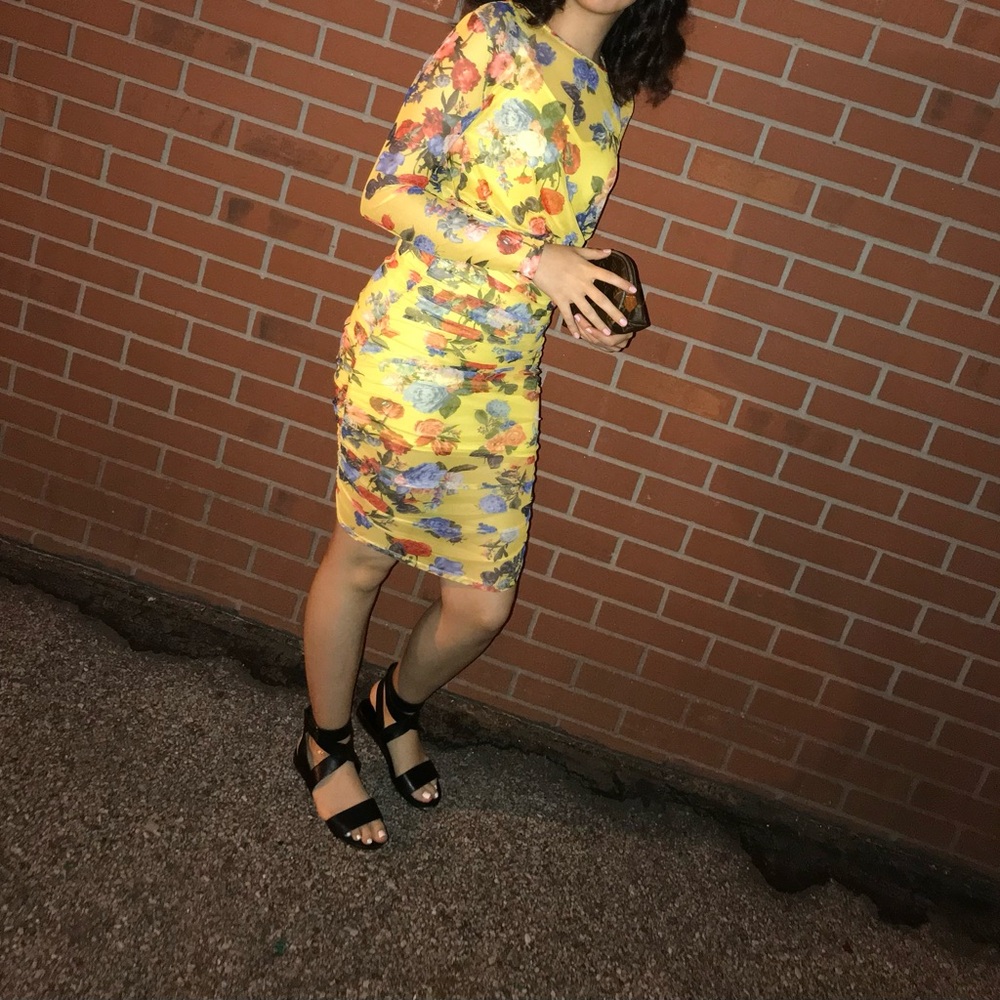 Floral Yellow Dress